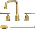 WOWOW Brushed Gold Bathroom Faucet Widespread Bathroom Sink Faucet 2 Handle by WOWOW