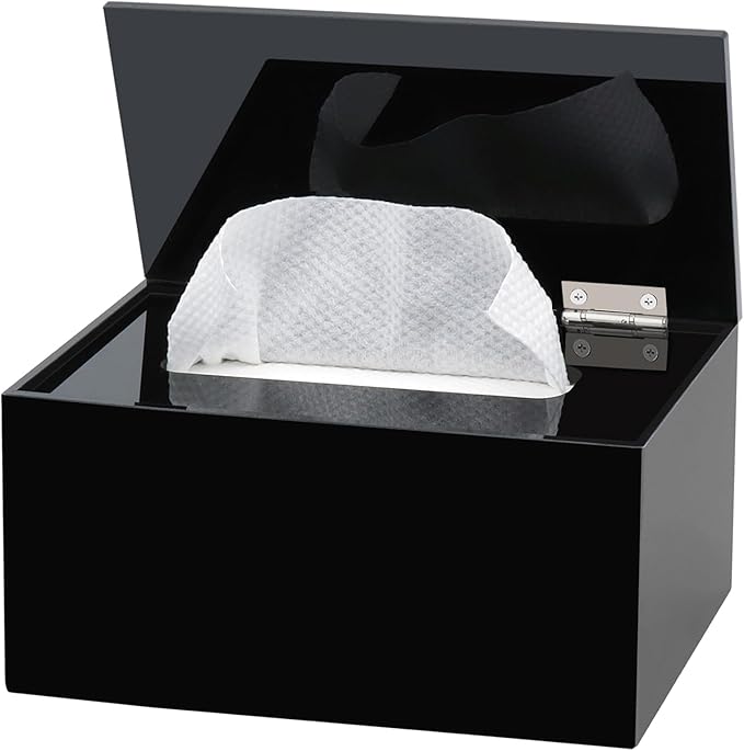 Wipes Holder Container Refillable, Acrylic Dispenser Box by DELIPPLY