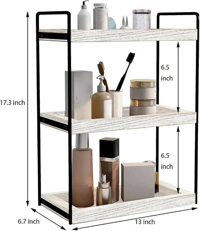 Dorhors 3 Tier Bathroom Counter Organizer, Countertop Bathroom Storage Shelf - Image 3