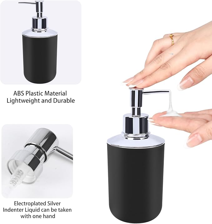 4 Piece Bathroom Accessories Set, Plastic Bathroom Accessory Set, Toothbrush - Image 3