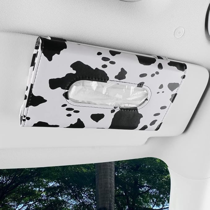 Cow Print Car Accessories for Women, Premium Tissues Box, Tissue Holder for - Image 6