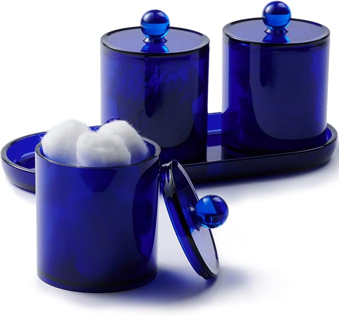 Qtip Holder Bathroom Set with Tray - Image 2