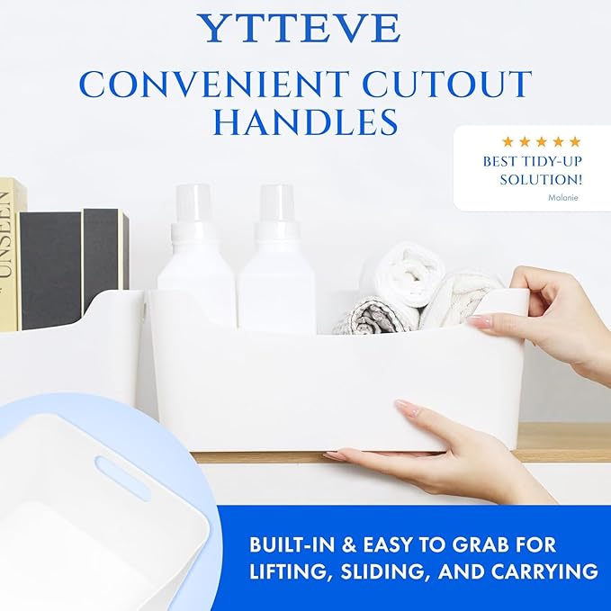 3 Pack Large Plastic Storage Bins - Image 4