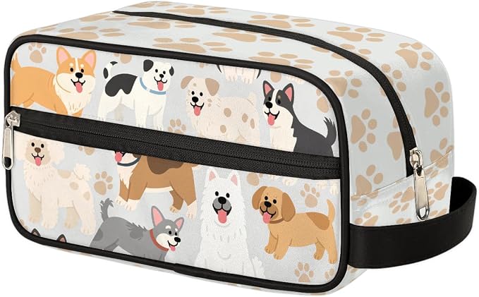 Lovely Dogs Paws Pattern Kids Toiletry Bag - Image 2