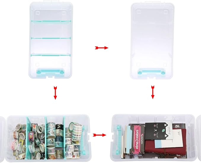 BTSKY Clear Plastic Dividing Storage Box - Image 3