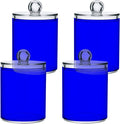 Blue Qtip Holder Organizer Dispenser Cotton Swabs Cans Plastic Jars by SHJI