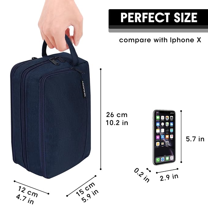 Toiletry Bag for Men Hanging Dopp Kit Water Resistant Shaving Bag Small - Image 2