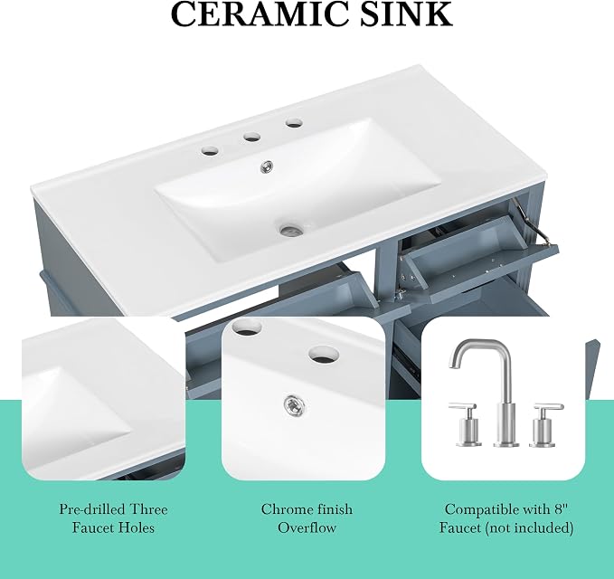 Harper & Bright Designs 36" Bathroom Vanity - Image 6