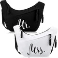 2 Pcs Wedding Gift Mr Mrs Crescent Bag Mr Mrs Travel Sling Crossbody Bag by Unknown