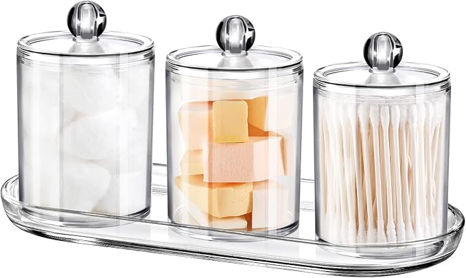 Qtip Holder Bathroom Set with Tray by SheeChung