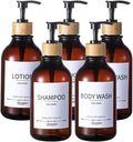 Shampoo and Conditioner Dispenser, 16.9oz Pump Bottles, Amber Shampoo Containers by MithrgrousLife