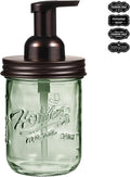 SheeChung Mason Jar Foaming Soap Dispenser, Stainless Steel Lid, BPA Free Pump by SheeChung