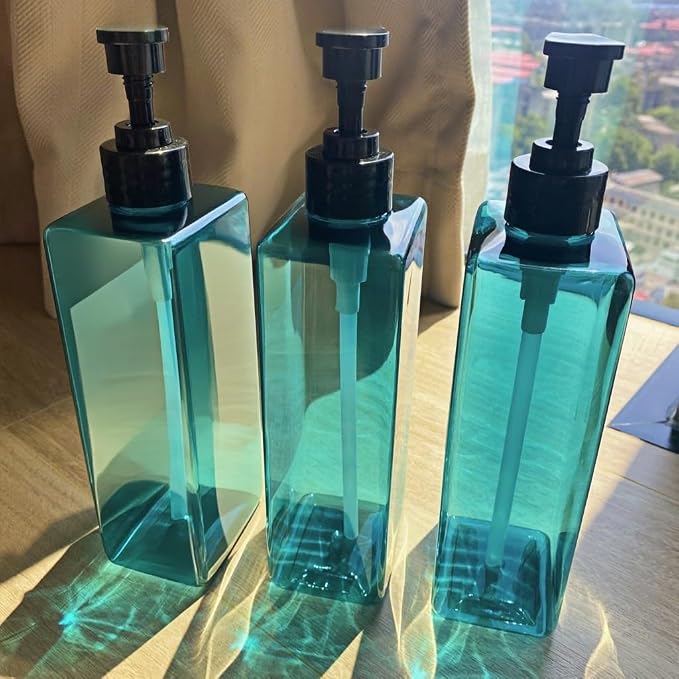 Shampoo and Conditioner Dispenser Set, 500ml Soap Dispenser 16.9oz Shower - Image 2