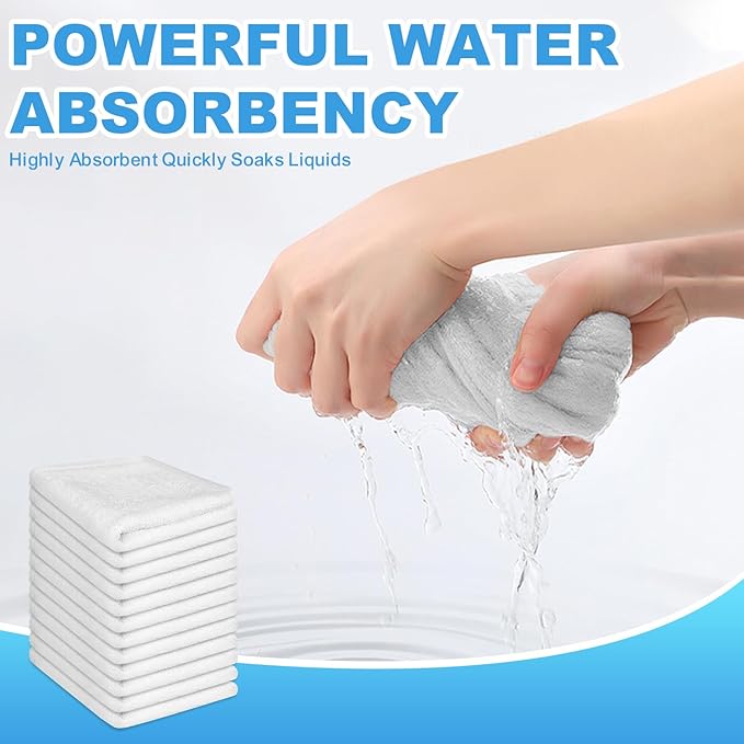 24 Pack 100% Cotton Wash Cloth, 12x12 Inch Highly Absorbent and Soft Feel - Image 6