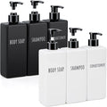 Segbeauty Refillable Shampoo and Conditioner Bottles Set, 6 Pack Empty Plastic by Segbeauty