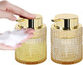 Amber Glass Foaming Soap Dispenser, Glass Lotion Container Bottle by Fvstar