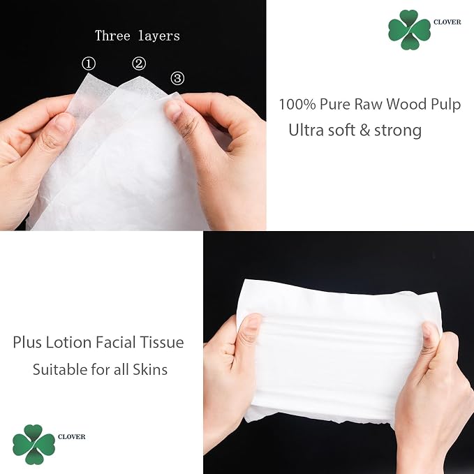 CLOVER Travel Tissues 3-Ply Facial Tissues & Car Tissues - Image 4