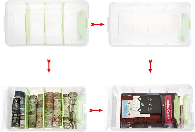 BTSKY Clear Plastic Dividing Storage Box - Image 3