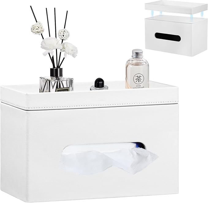PU Leather Tissue Box Cover Rectangle by YAPISHI
