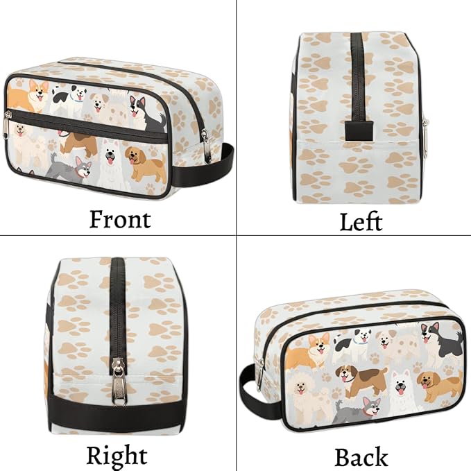 Lovely Dogs Paws Pattern Kids Toiletry Bag - Image 7