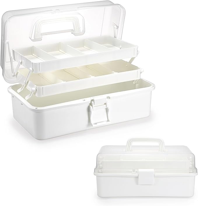 BTSKY 3-Layer Plastic Dividing Storage Box Craft Organizer by BTSKY