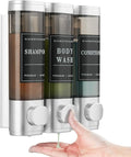 Shower Soap Dispenser 3 Chamber No Drill Wall-Mounted, Shampoo and Conditioner by CaboDeseado