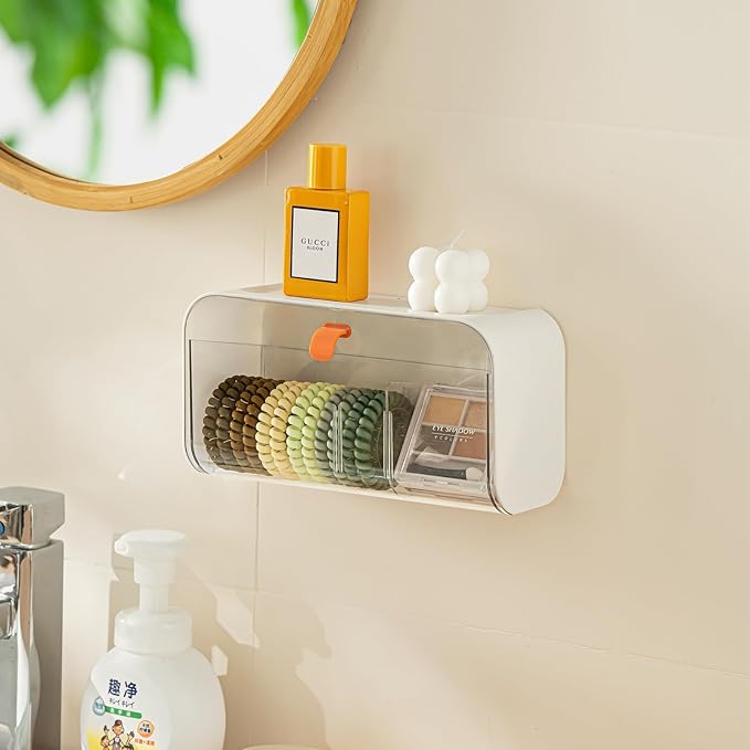 SUNFICON Wall Mounted Cotton Pads Holder Organizer Cotton Swab Balls Holder by SUNFICON