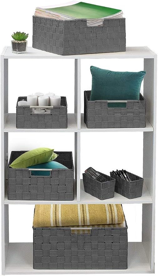 Sorbus Storage Baskets for Organizing, Mesh Hand-Woven Design, Linen Closet - Image 8