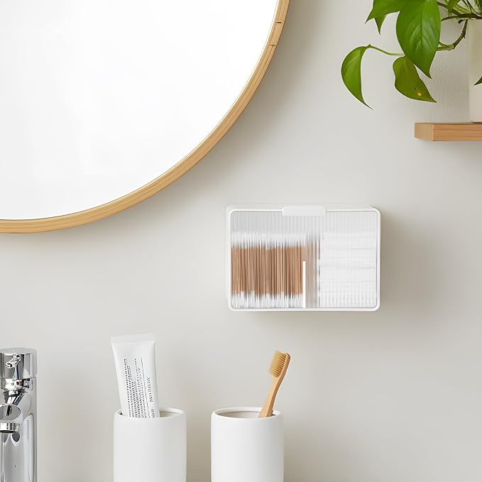 Qtip Holder, Wall Mount Qtip Holder Organizer - Image 3