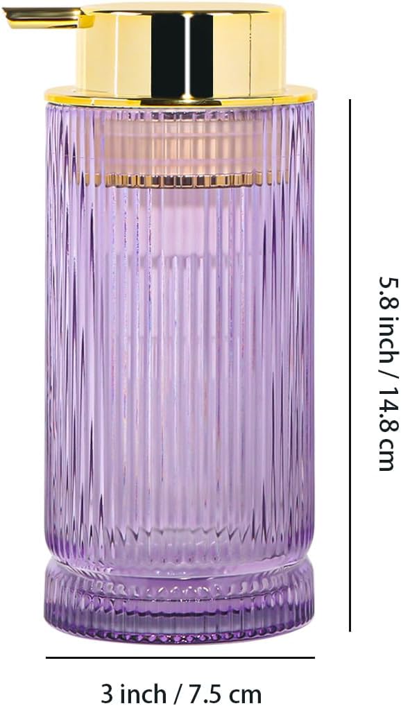 Foaming Soap Dispenser, 14 Oz Bathroom Refillable Liquid Lotion Pump Ribbed - Image 6