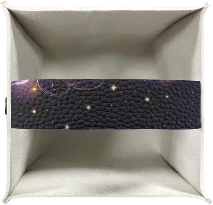 Purple Flower Tissue Box Holder Stylish Leather Square Tissue Box Cover - Image 3