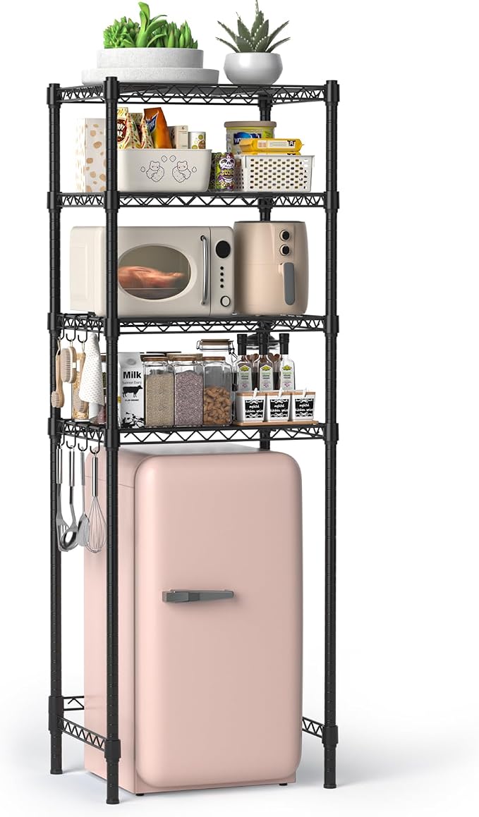 4-Tier Mini Fridge Shelf, Heavy Duty Adjustable Storage Shelf, Ultimate by Hodonas