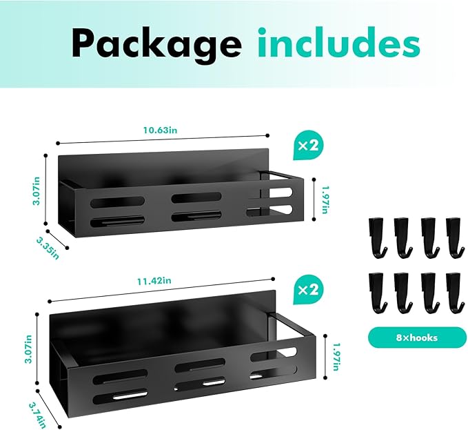 4 Pack Magnetic Spice Rack for Refrigerator, Organizadores de Cocina - Image 2
