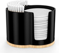 Cotton Pad and Swab Holder, Q tip Holder Round Cotton Pad Dispenser Plastic by PENGARO