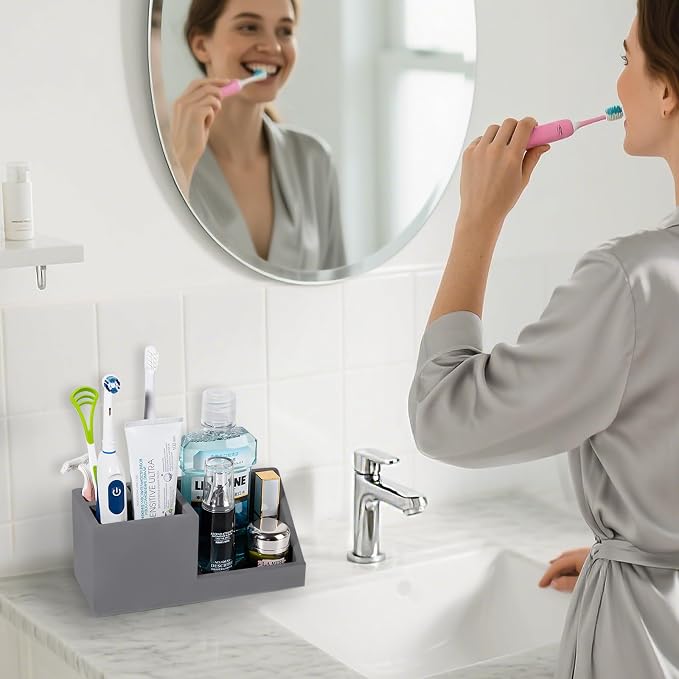 Diatomite Toothbrush Holders for Bathrooms, Quick Dry Electric Tooth Brush and - Image 2