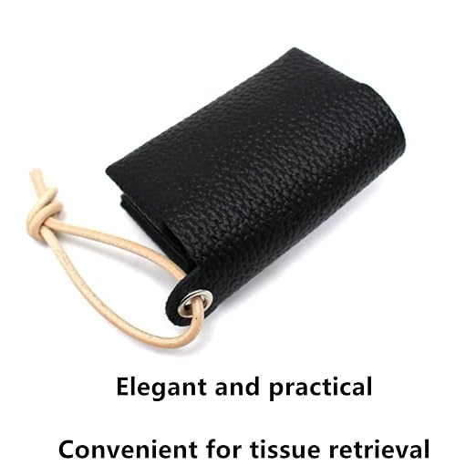 Pocket Tissue Holder, Facial Paper Storage Case Leather Tissue Pouch - Image 4