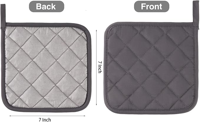 Kitchen Pot Holders Set Heat Resistant Pure Cotton Potholders Kit Trivets Large - Image 3
