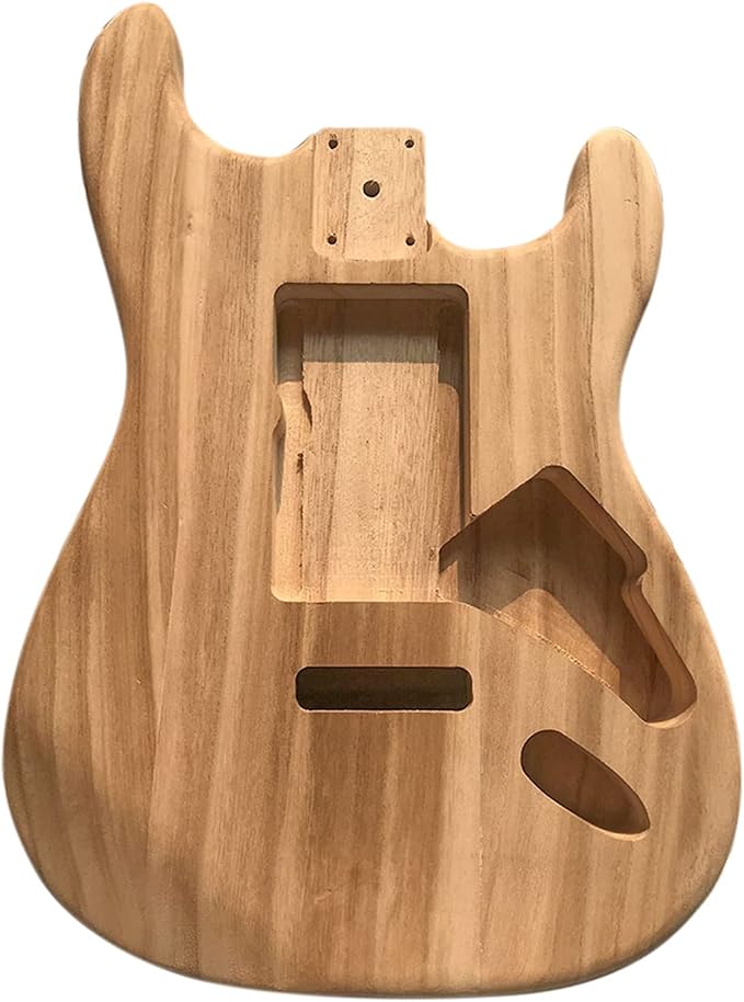 LANRU Polished Wood Type Electric Maple Guitar Barrel Body Unfinished Electric - Image 2