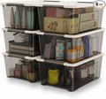 WYT Small Clear 5-Quart Plastic Storage Container Bin by WYT