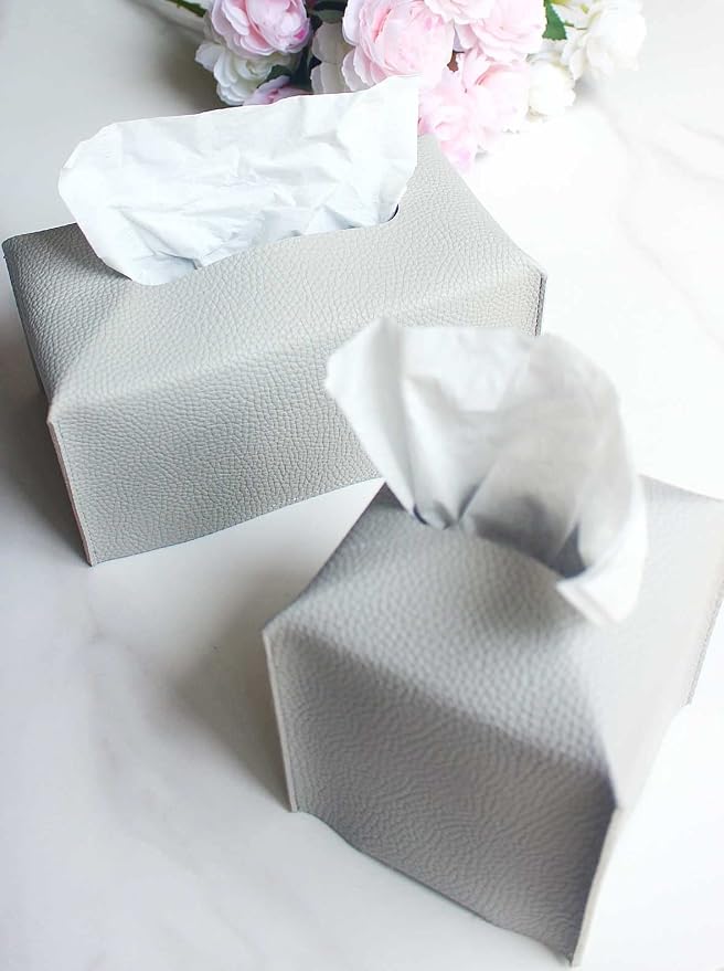 Tissues Cube Box Cover Leather – - Image 3