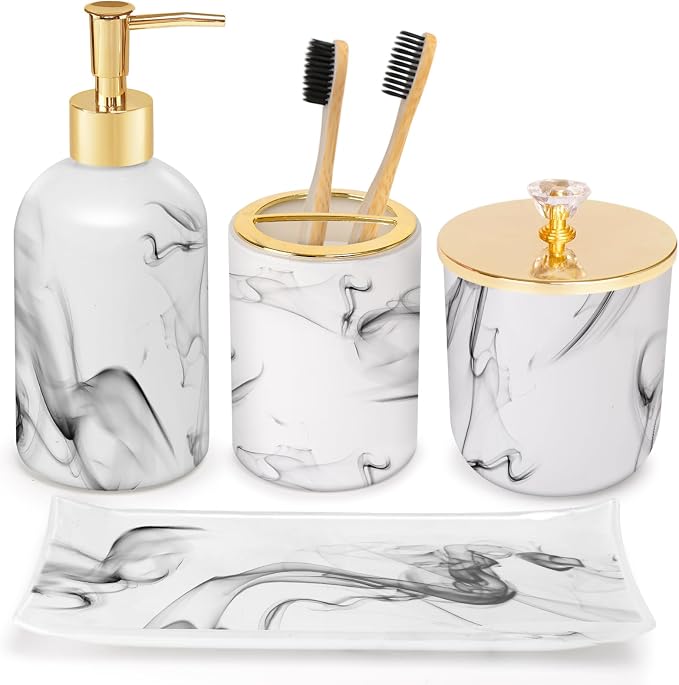 Haturi Bathroom Accessories Set, Glass Kits, Gift by Haturi