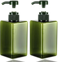 450ml Pump Bottle Dispenser Jansburg 2Pack Refillable Square Plastic Lotion by Jansburg