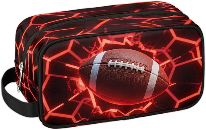 Futuristic Style American Football Toiletry Bag by Unknown