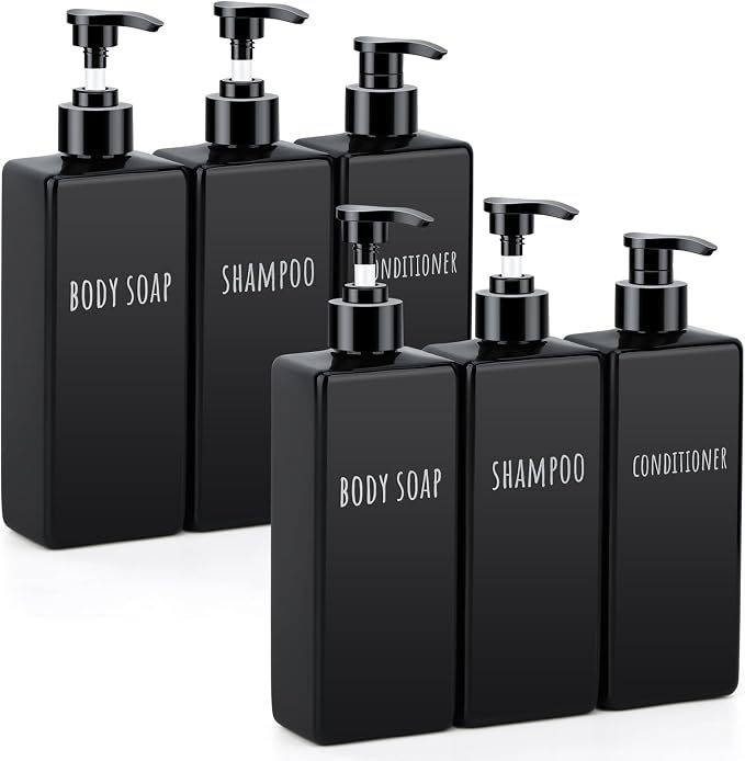Segbeauty 6pcs 16.9oz Refillable Soap Dispenser Set, Empty Plastic Hand Soap by Segbeauty