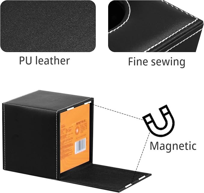 Leather Tissue Box Cover Square, Upgrade 99% Compatible Large Size, Modern - Image 4