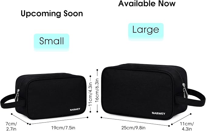 Narwey Travel Toiletry Bag for Women Traveling Dopp Kit Men Travel Bag for - Image 3