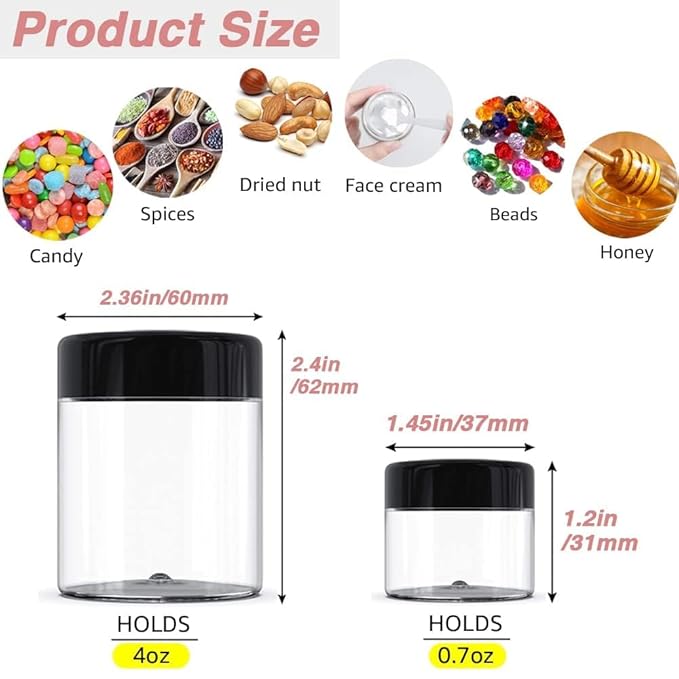 12 Pack 4 oz Small Plastic Containers - Image 2