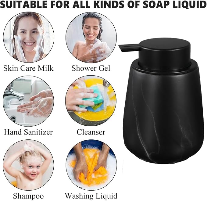 12Oz Ceramic Liquid Soap Dispenser - Image 7