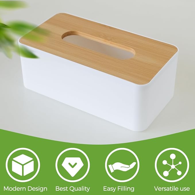 Tissue Box Cover, Rectangle Tissue Box Holder - Image 4