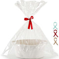 Small Gift Basket with Gift Wrap Cellophane Bag and Ribbons, Gift Baskets by Unknown
